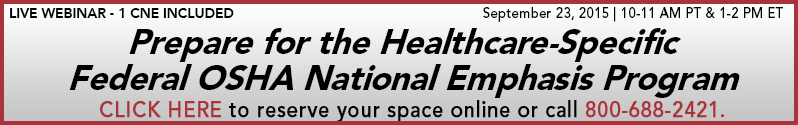 Healthcare-specific Federal OSHA horizonal banner
