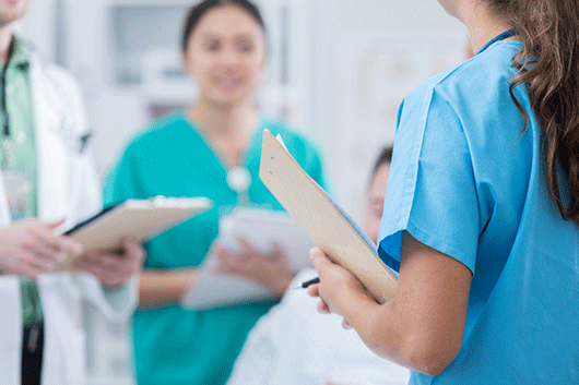 nurse holding folder